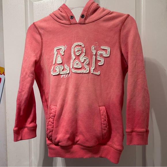 Peach/pink Abercrombie & Fitch hoodie size S - Picture 1 of 9